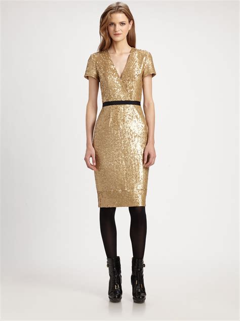 burberry gold dress